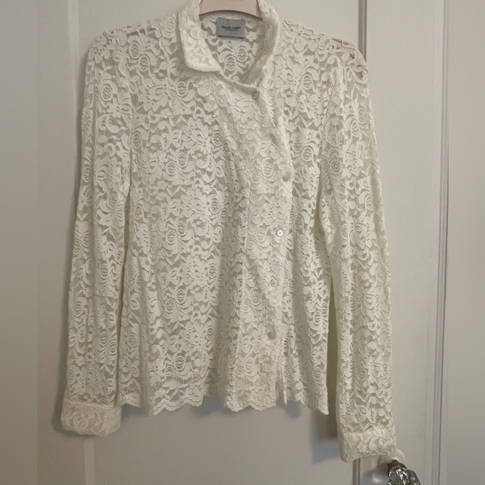 Rachel Comey cream lace top